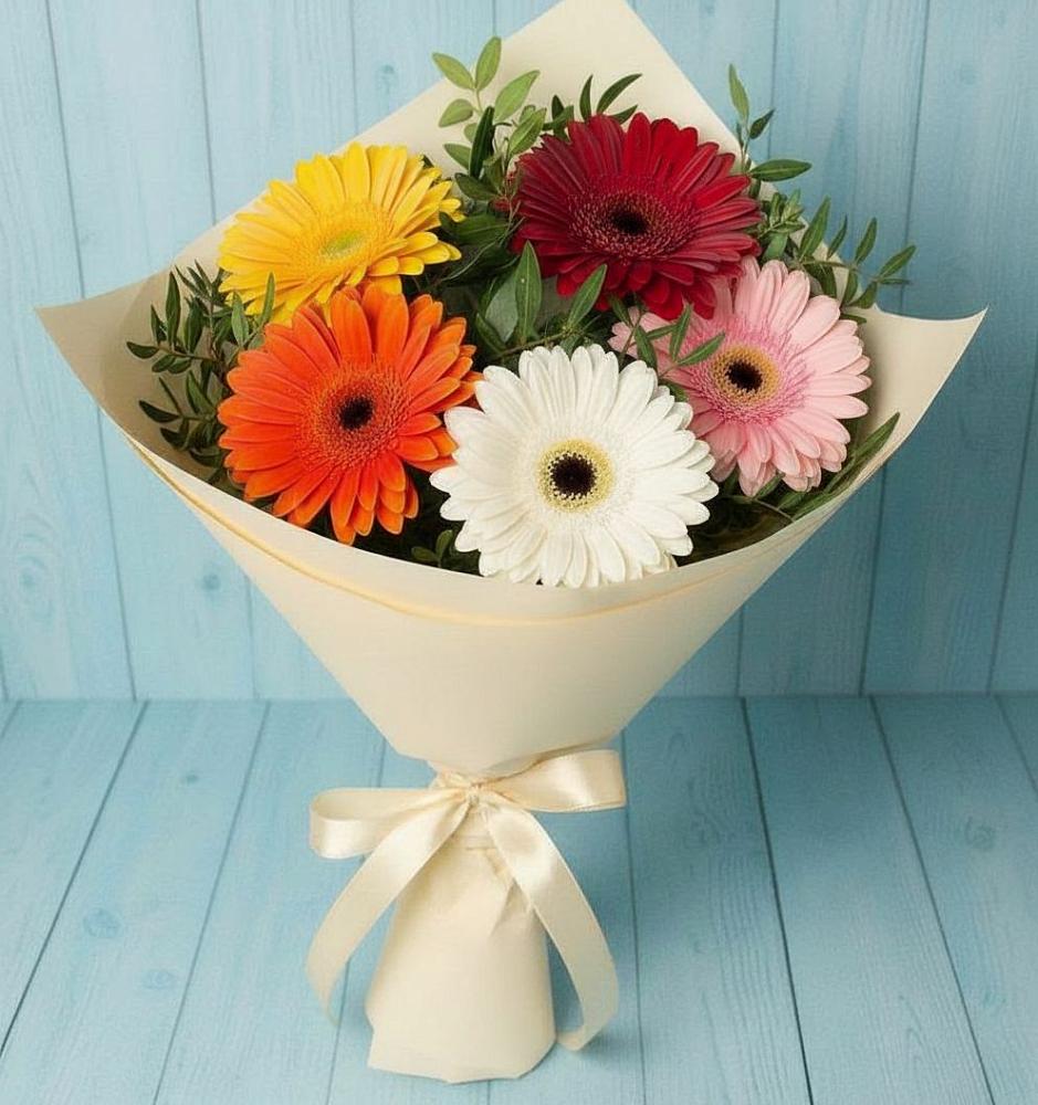 Букет цветов из: Герберы в Нижнекамске
