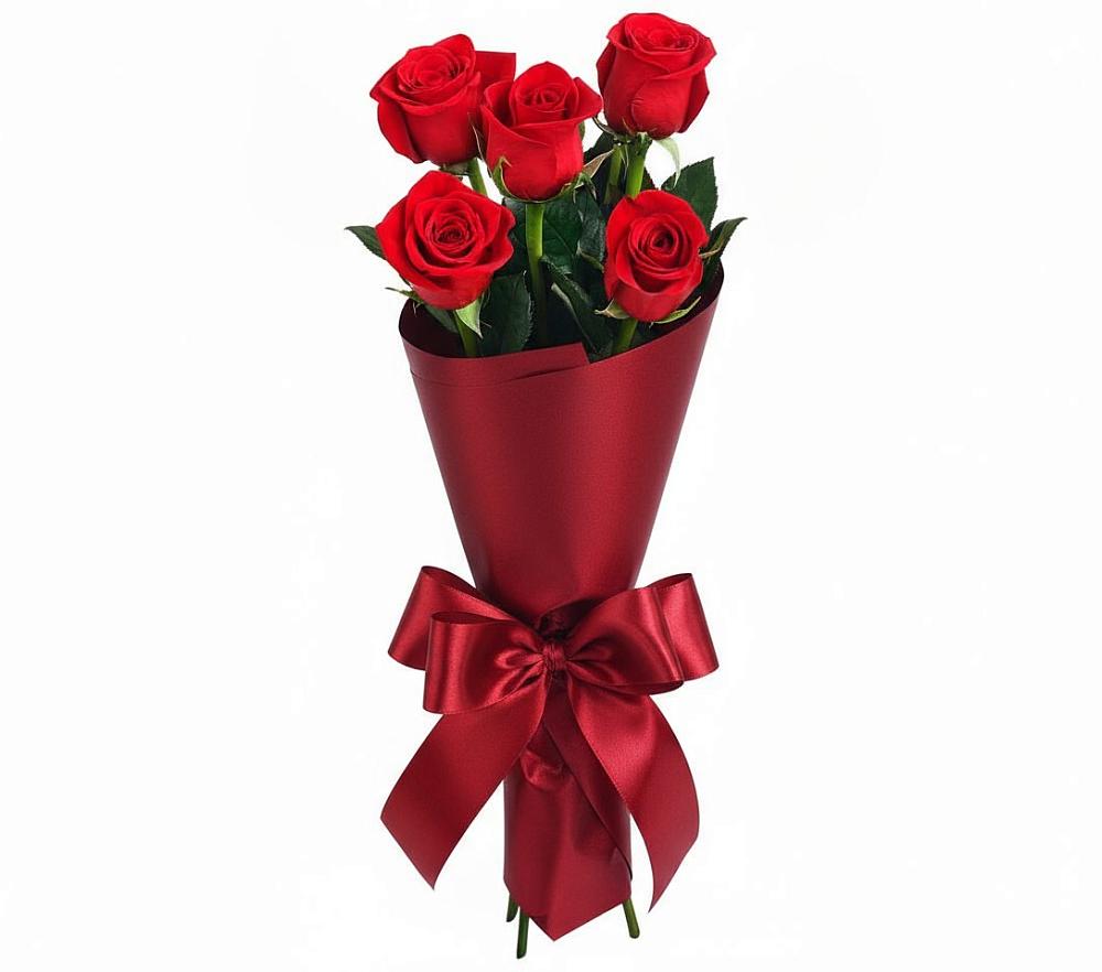 Букет 5 Красных роз Эдлесс Лав в Нижнекамске