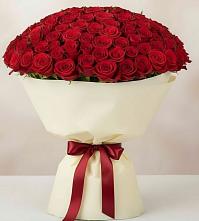 Букет 101 Красная роза Милано в Нижнекамске