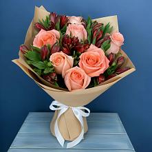 Букет цветов из:  Розы и Альстромерии #REPLACE_PRED# Нижнекамске