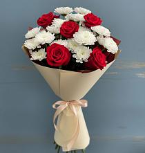 Букет цветов из:  Розы и Хризантемы #REPLACE_PRED# Нижнекамске