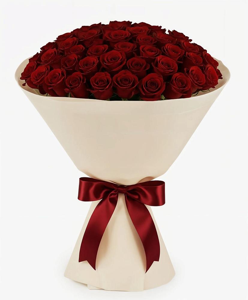 Букет 101 Бордовая роза Блэк Бакарра в Нижнекамске